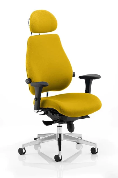 Chiro Plus Ultimate High Back Fabric Ergonomic Office Chair - Recommended by Leading UK Chiropractor Doctor